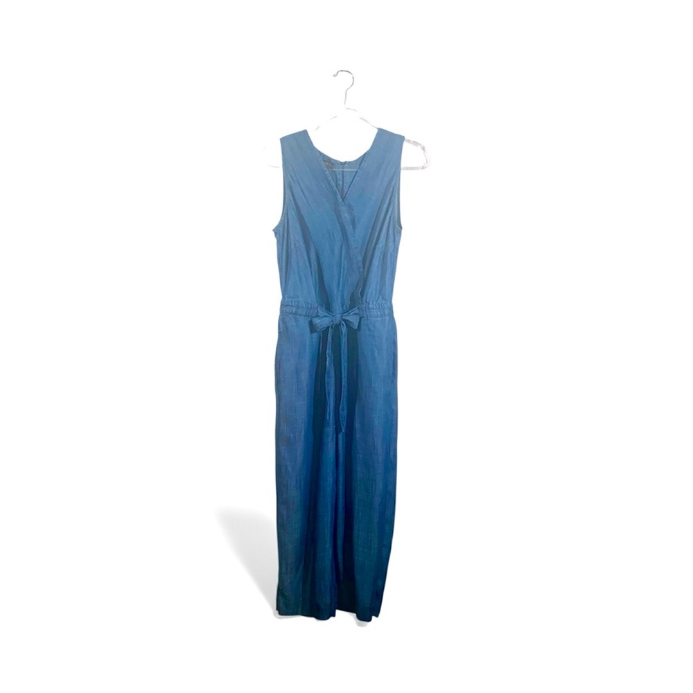 Talbots Denim Chambray Jumpsuit with Tie Front - Picture 2 of 5
